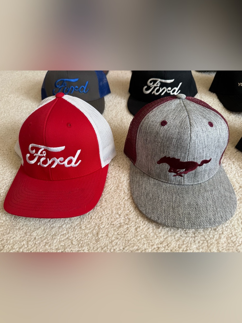 Lot 16 Ford & Mustang Trucker Hats Snapback Baseball Caps Racing Vintage Style - Picture 2 of 16